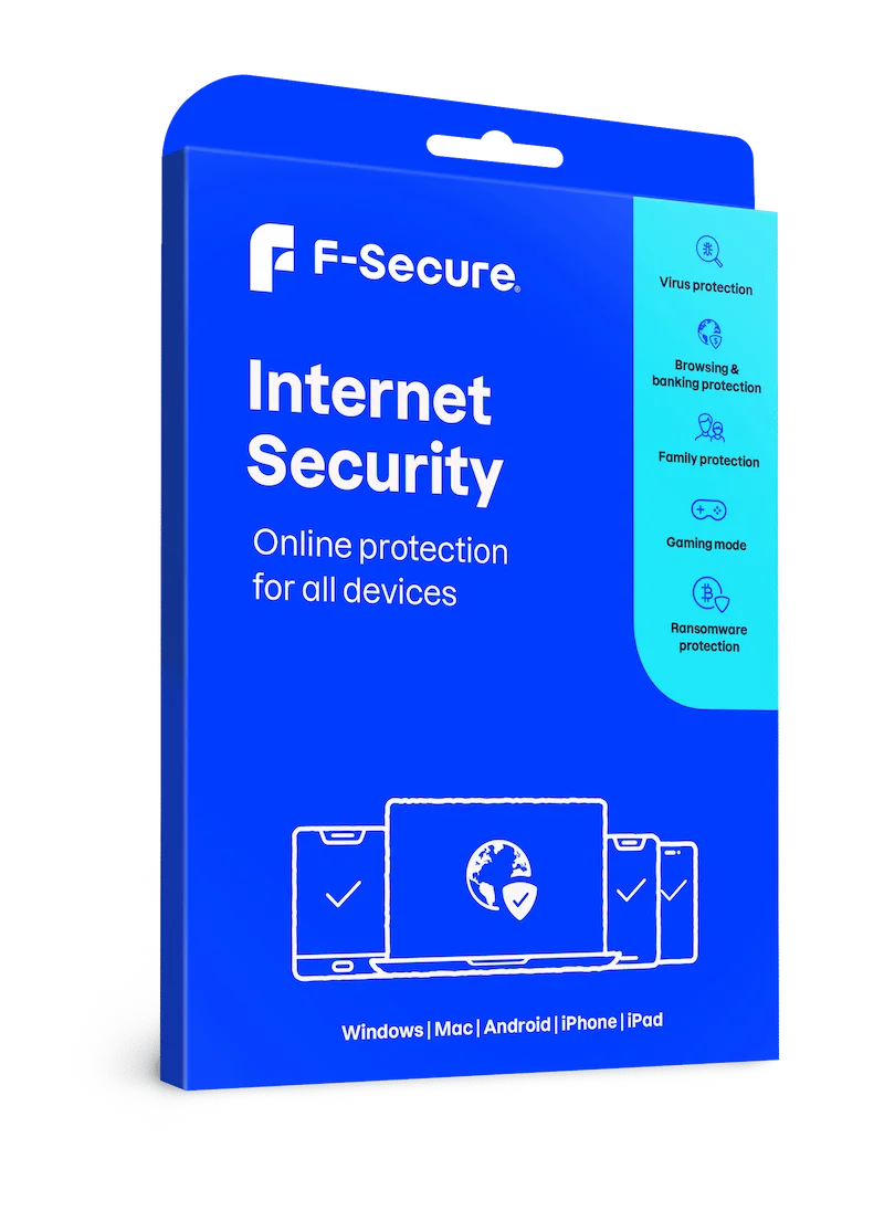 F-Secure Internet Security | 5 Apparaten | 1 Jaar | Windows - Mac - iOS - Android